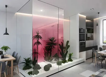 Красная средняя градиентная пленка